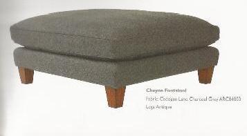 Cheyne small footstool - price shown excludes fabric, furniture delivery and VAT.