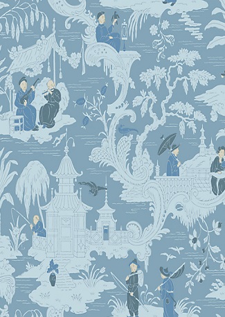 Chinese Toile wallpaper 100 / 8038 Blue