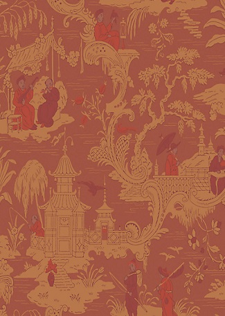 Chinese Toile wallpaper 100 / 8041 Red