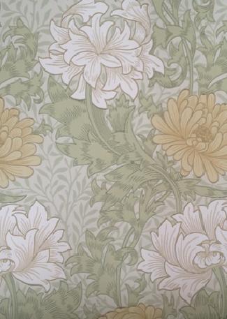 Chrysanthemum 212545 Pale Olive wallpaper