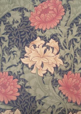 Chrysanthemum 212549 Indigo wallpaper