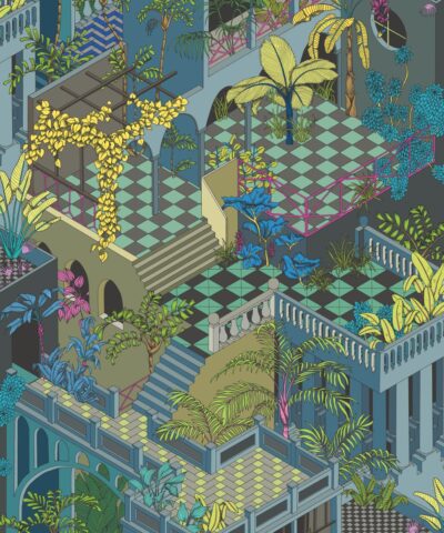 Miami Navy & Blue 105-4018 wallpaper