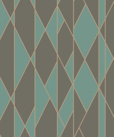 Oblique 105-11048 Teal & Black wallpaper