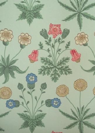 Daisy 212559 Pale Green / Rose wallpaper
