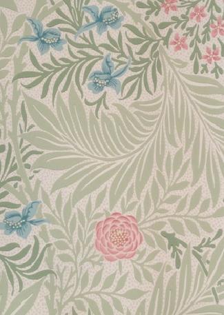 Larkspur 212558 Green / Coral wallpaper
