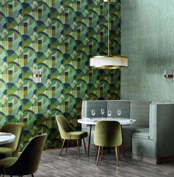 Abstract 312887 vinyl wallpaper from the Rhombi collection by Zoffany