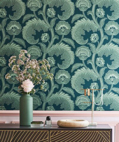 Fanfare Flock 116-7026 wallpaper from the Pearwood collection by Cole & Son