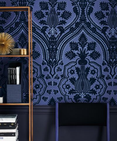 Pugin Palace flock 116-9033 wallpaper from the Pearwood collection by Cole & Son