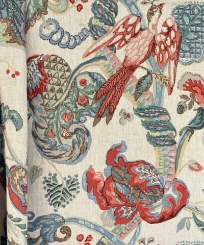 Poppinjay Linen Print - Rosa Mundi fabric