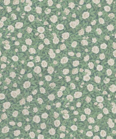 Cole & Son The Gardens Vol II Idyll Roses Linen Union Eau de Nil