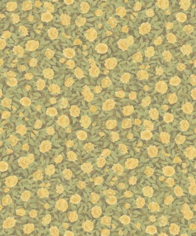 Cole & Son The Gardens Vol. II Idyll Roses Linen Union Honey Citrine