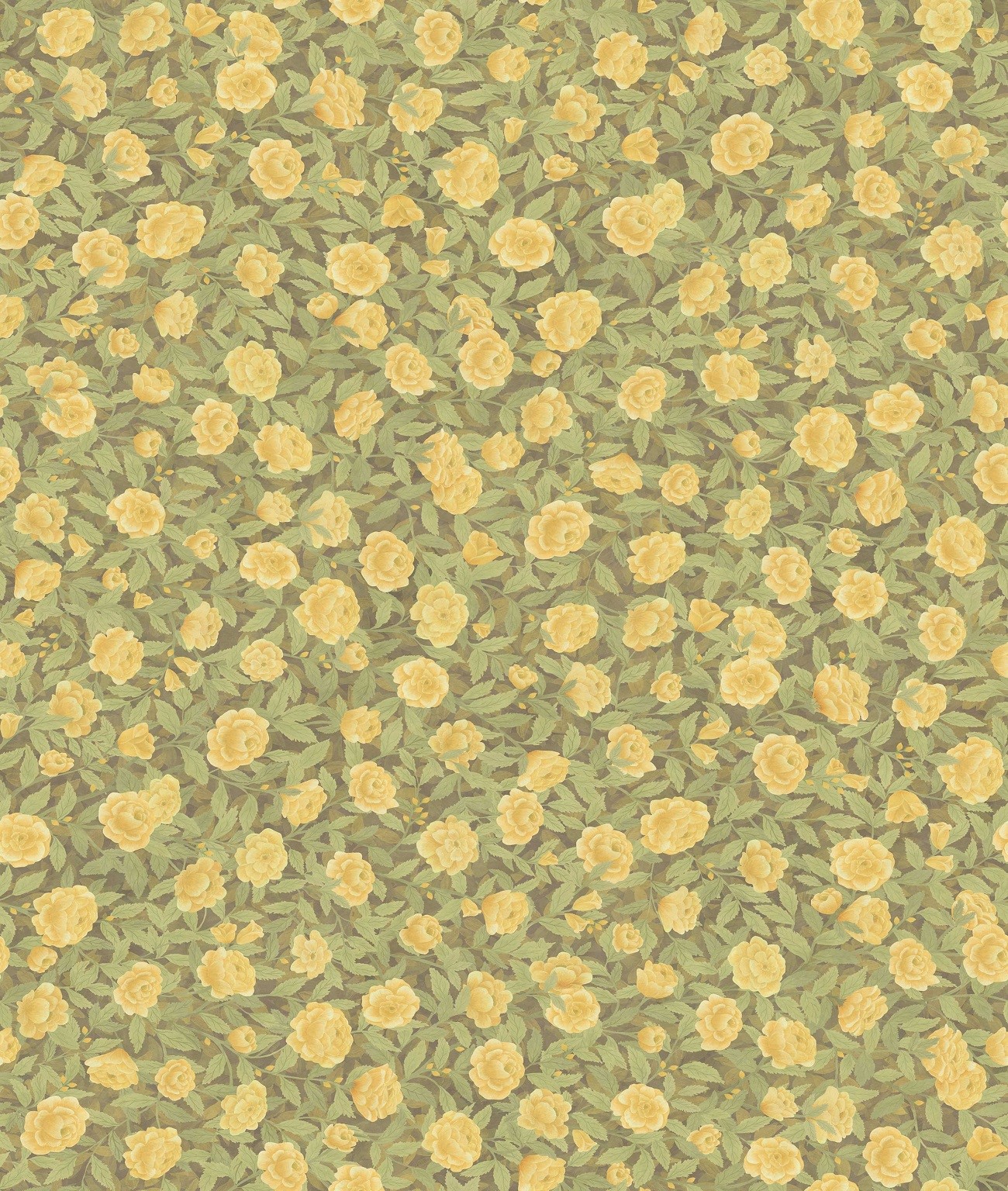 Cole & Son The Gardens Vol. II Idyll Roses Linen Union Honey Citrine